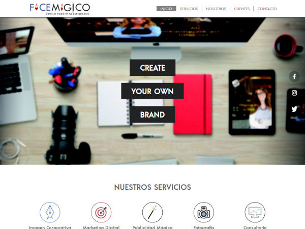 Face Mágico: Imagen corporativa y marketing digital